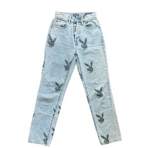 PacSun x Playboy Allover Print Mom Jeans- Women’s Size 23